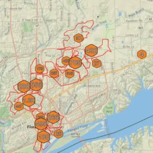 Using the Florence Outages Map Effectively